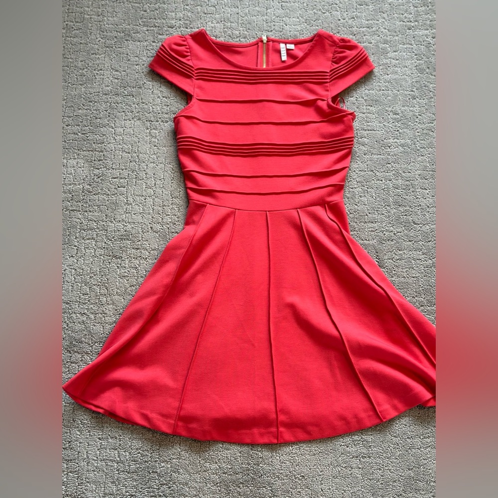 Pink Circle Skirt Dress with half sleeves - size 2